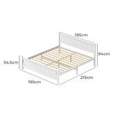 Living Fusion Clara Pine Wood Bed Frame