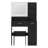 Living Fusion 2 Piece Melrose LED Dressing Table &amp; Stool Set