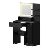 Living Fusion 2 Piece Melrose LED Dressing Table &amp; Stool Set