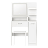 Living Fusion 2 Piece Melrose LED Dressing Table &amp; Stool Set