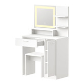 Living Fusion 2 Piece Melrose LED Dressing Table &amp; Stool Set