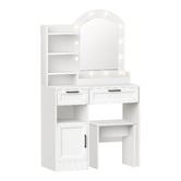 Living Fusion 2 Piece Diana LED Dressing Table &amp; Stool Set