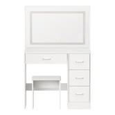 Living Fusion 2 Piece Caroline LED Dressing Table &amp; Stool Set