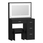 Living Fusion 2 Piece Caroline LED Dressing Table &amp; Stool Set