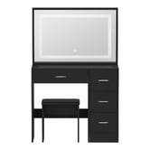Living Fusion 2 Piece Caroline LED Dressing Table &amp; Stool Set