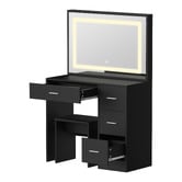 Living Fusion 2 Piece Caroline LED Dressing Table &amp; Stool Set