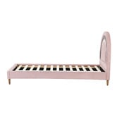 Living Fusion Pink Sarah Velvet Single Bed