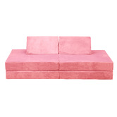 Living Fusion 4 Piece Kids&#039; Tillie Modular Play Sofa Set