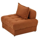 Living Fusion Bettina Corduroy Velvet Armless Lounge Chair
