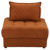 Living Fusion Bettina Corduroy Velvet Armless Lounge Chairs