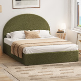 Living Fusion Green Seraphine Sherpa Gas Lift Bed
