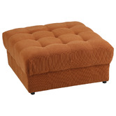 Living Fusion Bettina Corduroy Velvet Ottoman