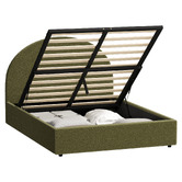 Living Fusion Green Seraphine Sherpa Gas Lift Bed