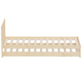 Living Fusion Yesenia Pine Wood Single Bed with Trundle