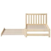 Living Fusion Yesenia Pine Wood Single Bed with Trundle