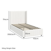 Living Fusion White Gabrielle Sherpa Gas Lift Storage Bed