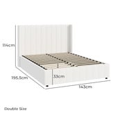 Living Fusion White Gabrielle Sherpa Gas Lift Storage Bed