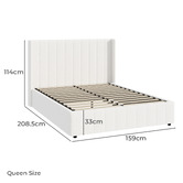 Living Fusion White Gabrielle Sherpa Gas Lift Storage Bed