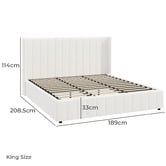 Living Fusion White Gabrielle Sherpa Gas Lift Storage Bed