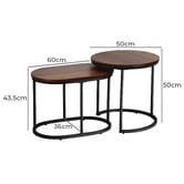 Living Fusion 2 Piece Sherman Nesting Coffee Table Set