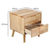 Living Fusion Franklin Bedside Table