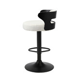 Living Fusion Sevinc Boucle Adjustable Bar Stools