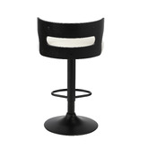 Living Fusion Sevinc Boucle Adjustable Bar Stools
