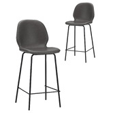 Living Fusion 62.5cm Miyo Faux Leather Bar Stools