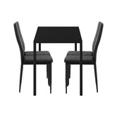 Living Fusion 4 Seater Osmund PU Leather Dining Table &amp; Chair Set