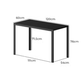 Living Fusion 4 Seater Osmund PU Leather Dining Table &amp; Chair Set