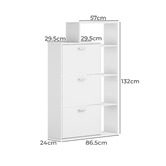 Living Fusion Boros 3 Door Shoe Cabinet