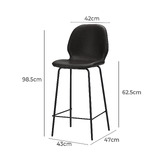 Living Fusion 62.5cm Miyo Faux Leather Bar Stools
