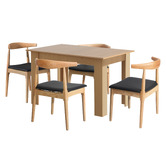 Living Fusion 4 Seater Jim Extendable Dining Table &amp; Chair Set
