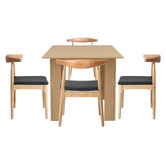Living Fusion 4 Seater Jim Extendable Dining Table &amp; Chair Set