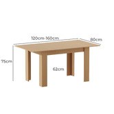 Living Fusion 4 Seater Jim Extendable Dining Table &amp; Chair Set