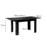 Living Fusion 4 Seater Zoe Extendable Dining Table &amp; Chair Set