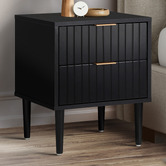 Living Fusion Ylona 2 Drawer Ribbed Bedside Table