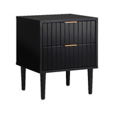 Living Fusion Ylona 2 Drawer Ribbed Bedside Table