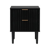 Living Fusion Ylona 2 Drawer Ribbed Bedside Table
