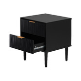 Living Fusion Ylona 2 Drawer Ribbed Bedside Table