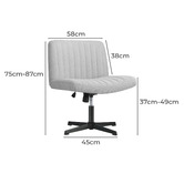 Living Fusion Vernon Faux Linen Office Chair