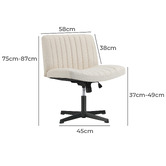 Living Fusion Vernon Faux Linen Office Chair