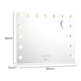 Living Fusion Fava Steel LED Mirror with Bluetooth