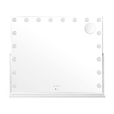 Living Fusion 83cm Amar Steel LED Mirror with Bluetooth