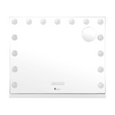 Living Fusion Fava Steel LED Mirror with Bluetooth