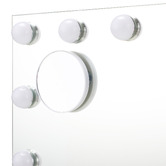 Living Fusion Fava Steel LED Mirror with Bluetooth