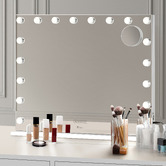 Living Fusion Fava Steel LED Mirror with Bluetooth