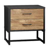 Living Fusion Xyla 2 Drawer Bedside Table