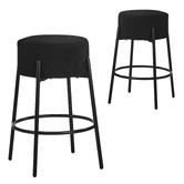 Living Fusion 65cm Madeline Boucle Bar Stools