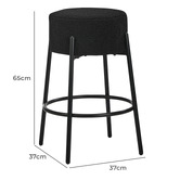 Living Fusion 65cm Madeline Boucle Bar Stools